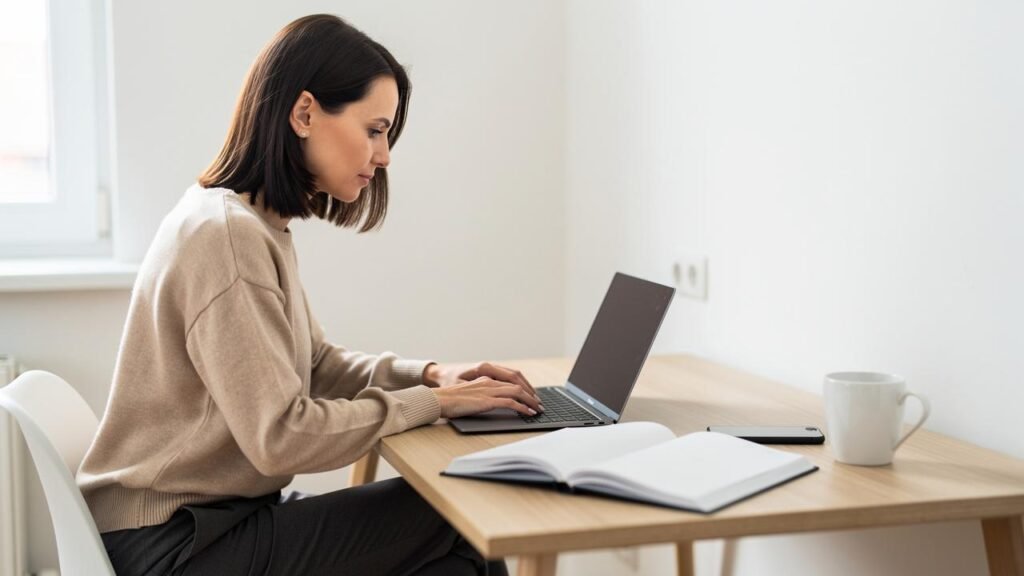 Kako blogeri i freelanceri održavaju fokus tokom rada od kuće? zena-laptop-sveska-solja